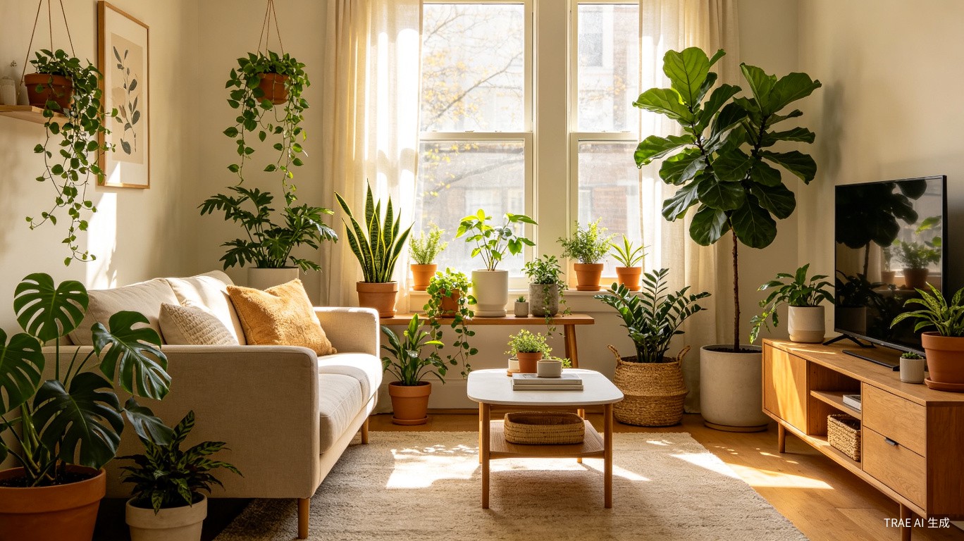 温馨的室内植物空间